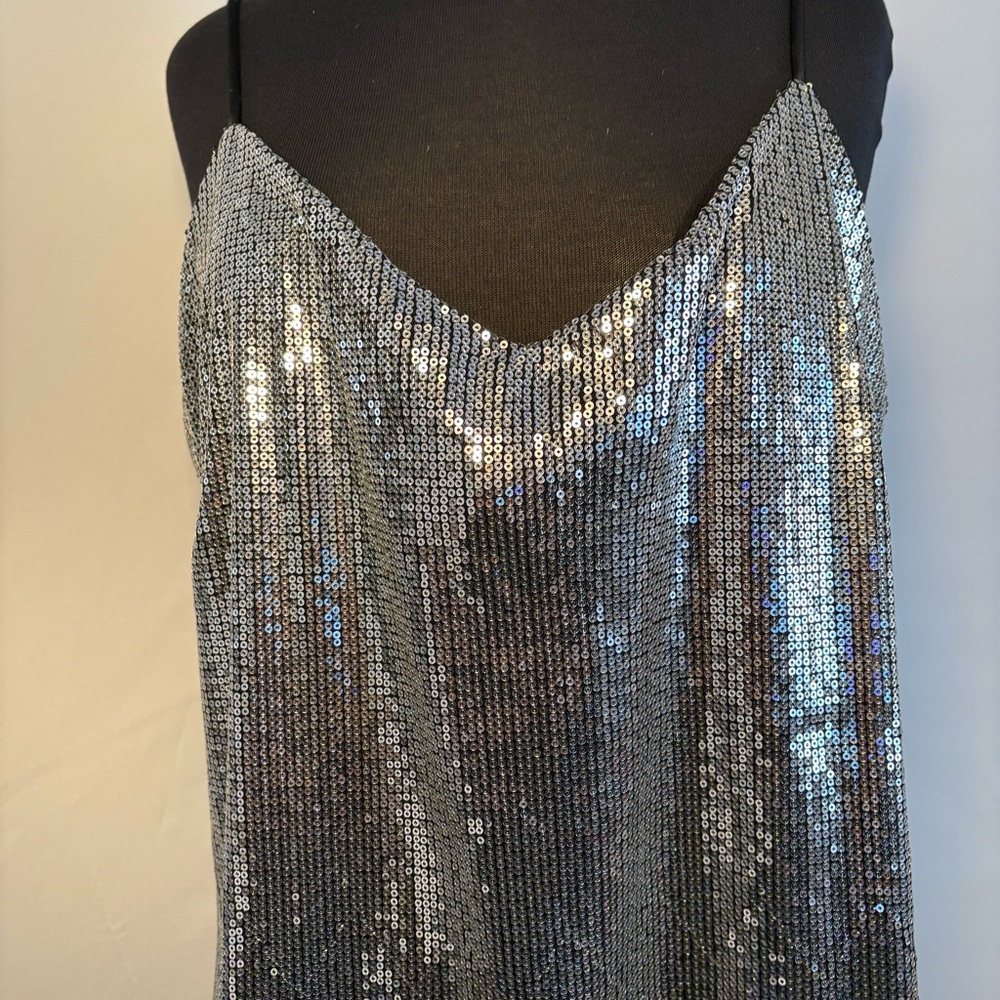 Wild Fable Black Sequin Trim Top